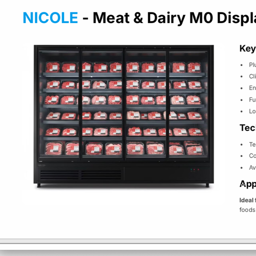 NICOLE - Meat & Dairy M0 Display Cabinet